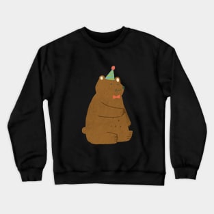 Party Hat Cute Bear Crewneck Sweatshirt